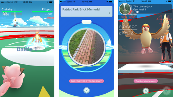 Pokemon Gyms and Pokestops in Pigeon Forge