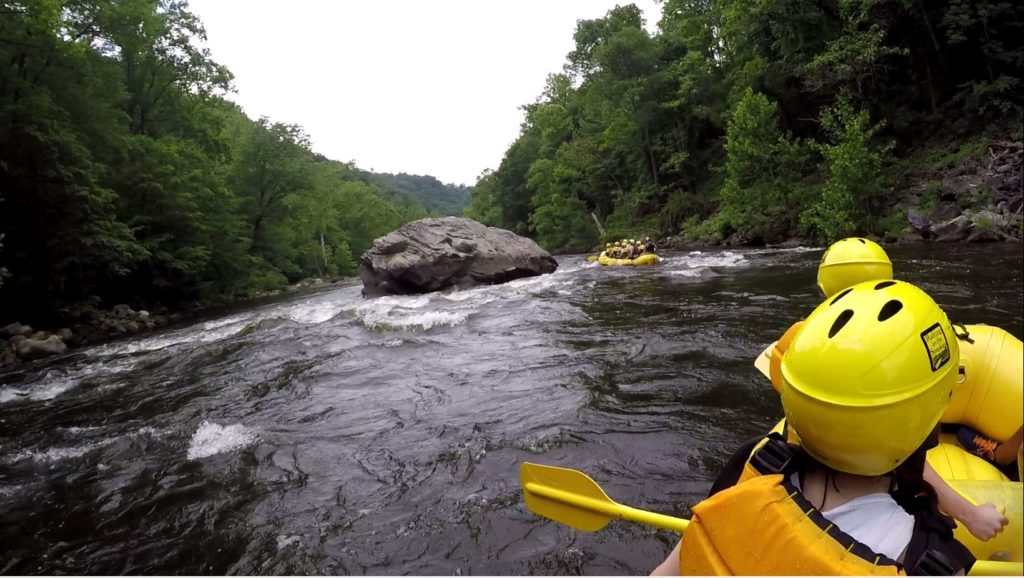 White water rafting is a great day trip for the kids