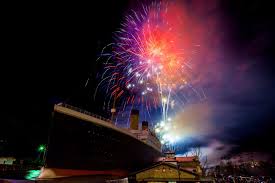 FIREWORKS ON THANKSGIVING AT THE TITANIC
