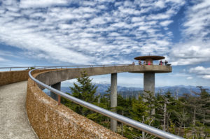 Clingman's dome observation tower; one of the favorite hikes in the area