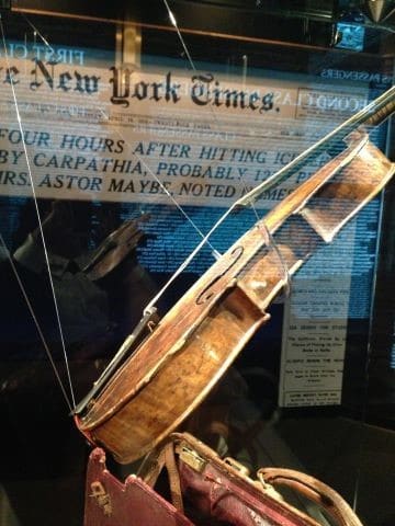 Titanic Bandleader Wallace Hartley's Violin Display 